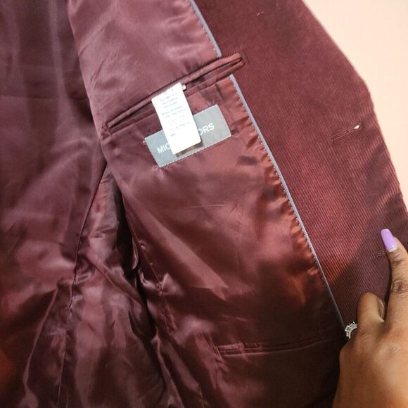 Michael Kors Men's 44R Blazer - Burgundy Brown | NWT - Picture 3 of 4